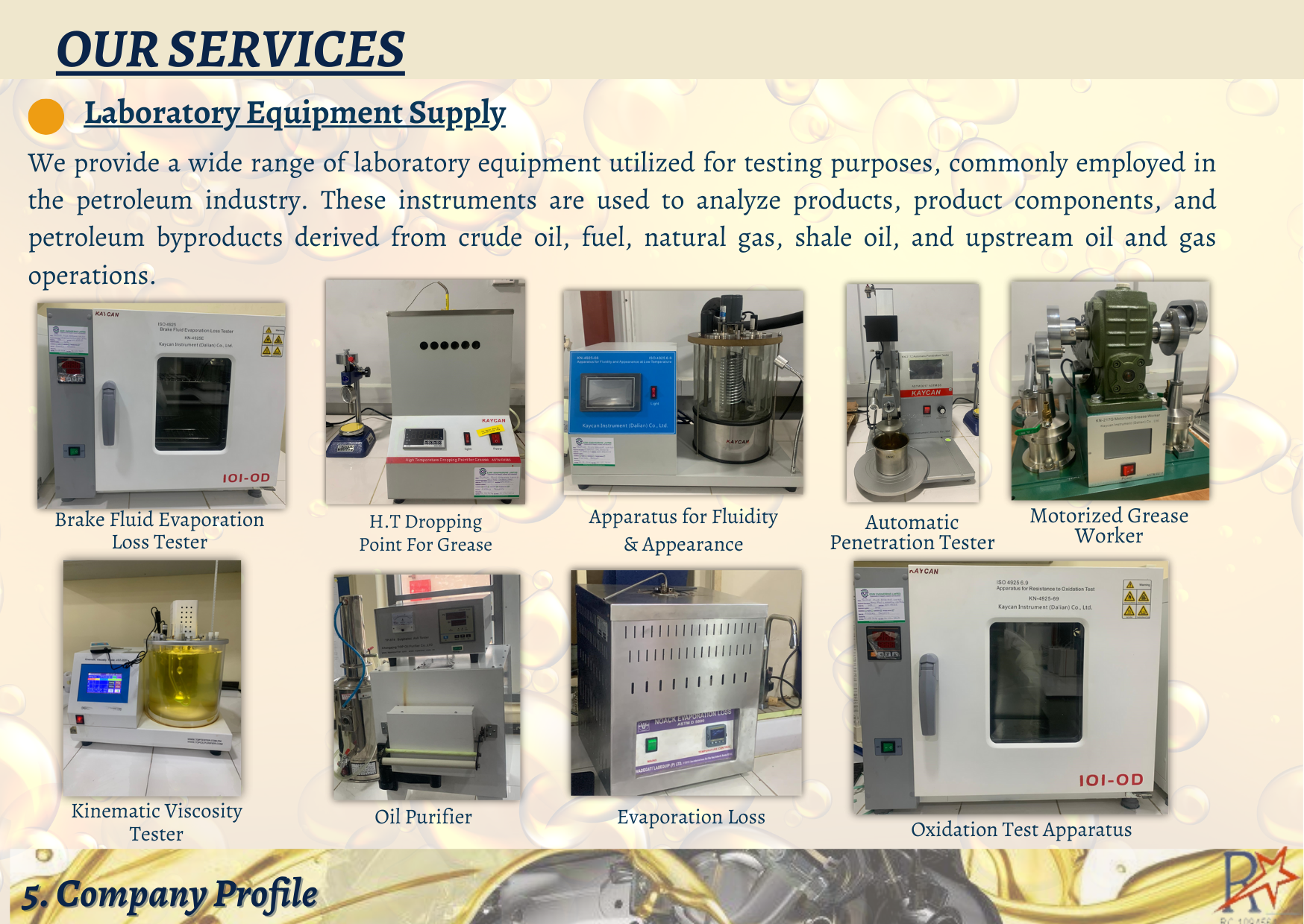 laboratory equipment list